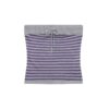 Striped Strapless Tank Top — Purple