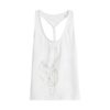 Slim-Fit Rhinestone Racerback Tank Top -White