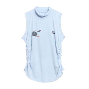 Slim-Fit Oversized Tank Top— Blue
