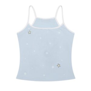 Minimalist Spaghetti-Strap Tank Top — Blue