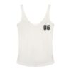 Digital Print Spaghetti Strap Tank Top — White