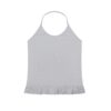 Simple Polka-Dot Halter Top — Grey